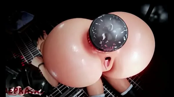 3D Anal Hole Gaping With Giant Dildo