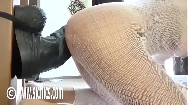 Slamming Giant Dildo Deep in Her Ass