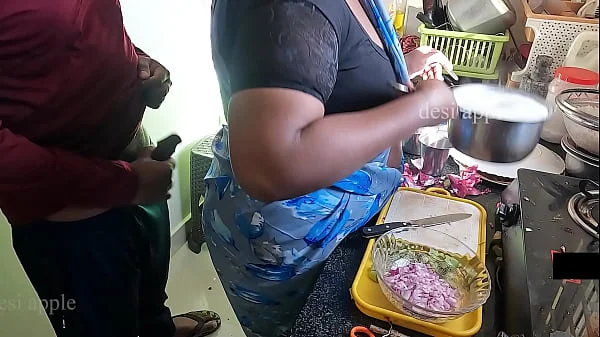flashing and jerking infront of maid swathi in kitchen