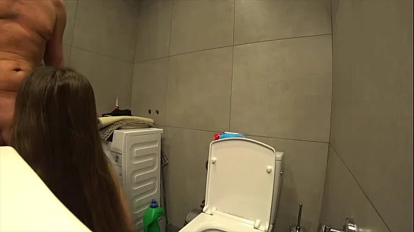 Cheating. Guy Fucks My Wife In The Bathroom When I'm At Work.Real Home Video