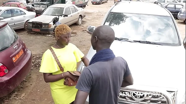 The mechanic and his client caught in the garage in a hot morning fuck with his big thick black cock in front of the other customers in Gangbang of convenience stores on LULU VROUMETTE CMR