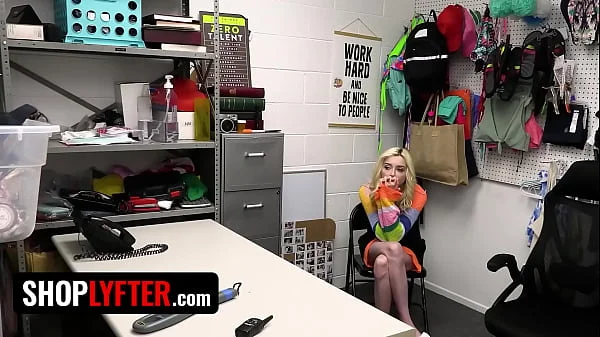 Petite Blonde Teenie Thief Fucked Doggystyle by Mall Guard - Shoplyfter