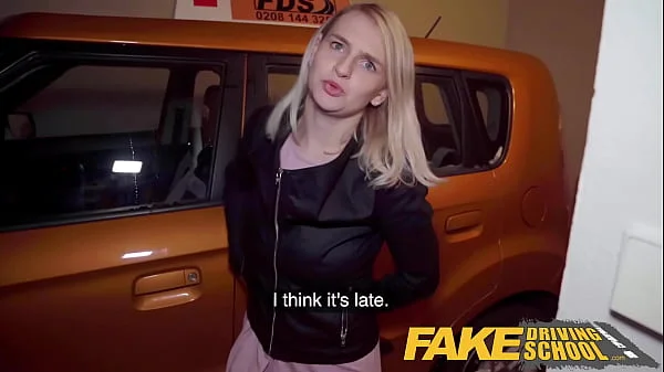 Fake Driving School - Big ass big tits blonde Czech fucks a chunky big dick