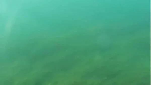 Crazy diver took me on camera while I am swimming in the sea and flashing my hairy pussy