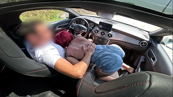 I pick up an unknown girl from a party and she gives me a blowjob until I finish cumming when I take out my penis in the car