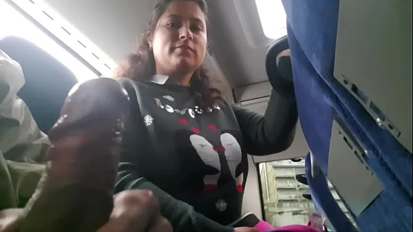 Exhibitionist seduces Milf to Suck & Jerk his Dick in Bus