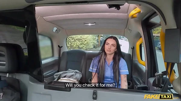 Fake Taxi Hot Nurse in Uniform Gives Driver a Suck and Fuck before a Meeting