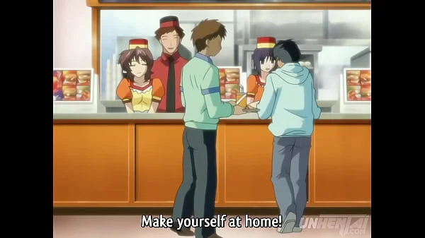 Boss Touches his Young Employee While Treating a Customer - Hentai Uncensored [Subtitled]
