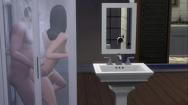 Stepfather fucks her in the shower for 30 minutes