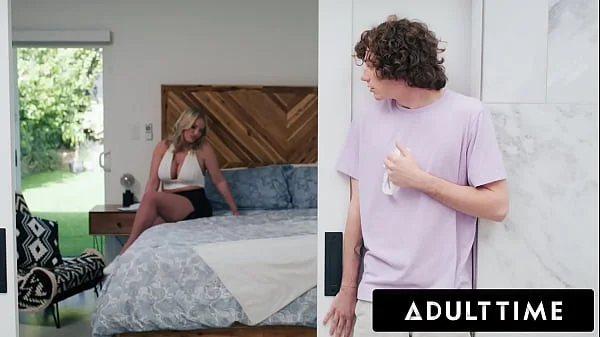 ADULT TIME - Panty Sniffing Teen Caught MILF Rachael Cavalli Masturbating! Fucks Her On Bestie's Bed