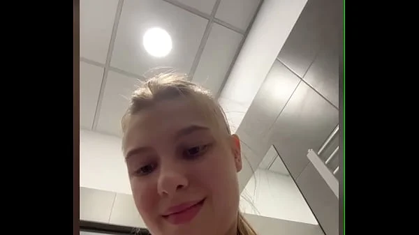 Creampie pussy. Squirting in public and fingering