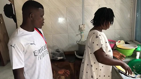 KITCHEN FREESTYLE SEX WITH THE SEXY HOUSE MAID