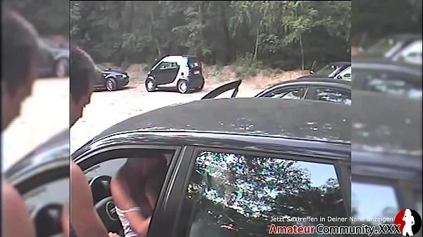 Swinger couple gets joined by 2 guys during car sex in a public parking lot! amateurcommunity.xxx