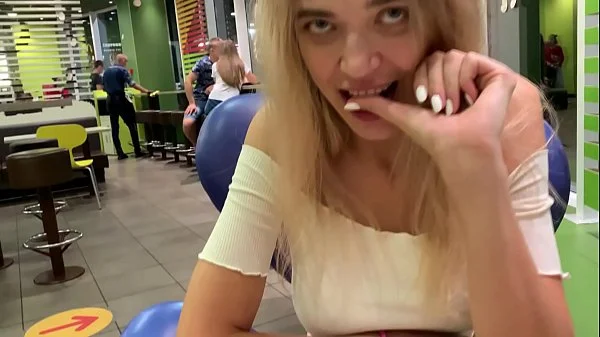 SWEET b. ORGASM CONTROL IN PUBLIC. ELEVATOR,STREET,MCDONALD'S. PEOPLE IN SHOCK