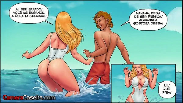 Fodeu a Loira na Praia com Gente Olhando - HQ As Patricinhas