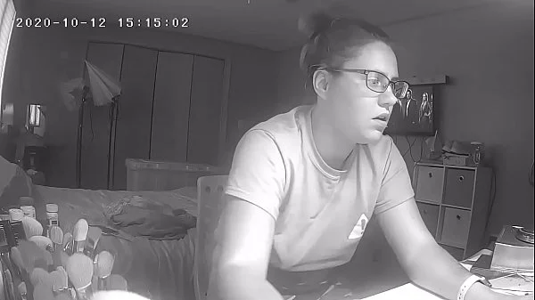 Slutty Teen Skips Homework to Masturbate to Porn Hidden Cam