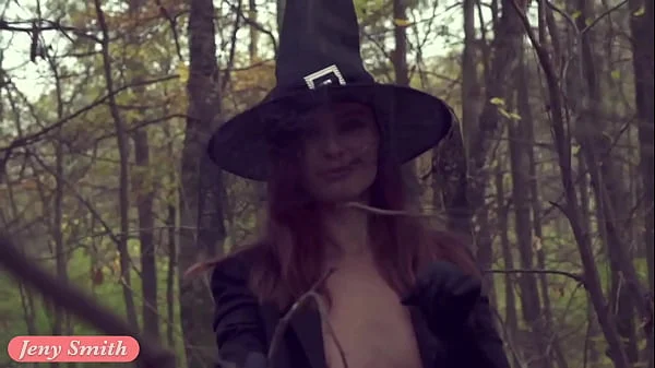 Take off my Halloween costume. Jeny Smith naked in forest