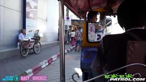 Tuk Tuk patrol - Macy Nihongo takes farang dick