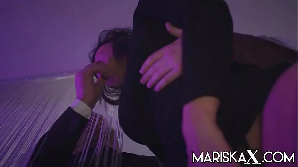 MARISKAX Mariska gets filled up by two big cocks