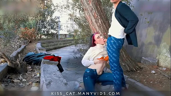 KISSCAT Love Breakfast with Sausage - Public Agent Pickup Russian Student for Outdoor Sex