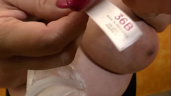 Wife Paula trying B cup Bra