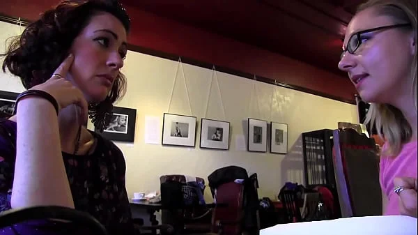 HAIRY lesbian at cafe