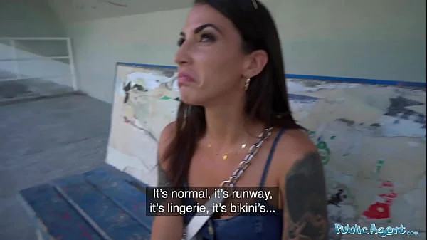 Public Agent Sexy as Fuck Spanish big Tits and Ass Fucked by Rail Tracks