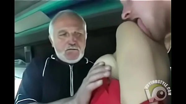 Busty girl groped on the Bus by an old man !