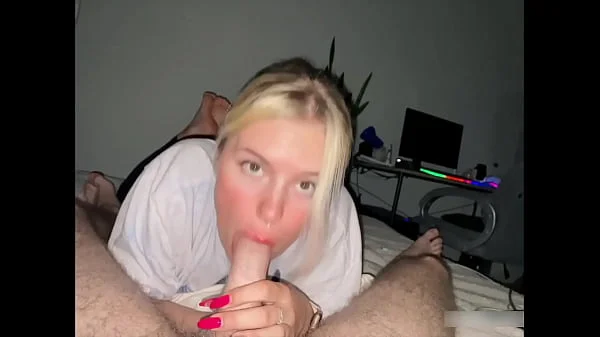 Another Night with BFF Ends in Slobbering Blowjob and Cum in Mouth