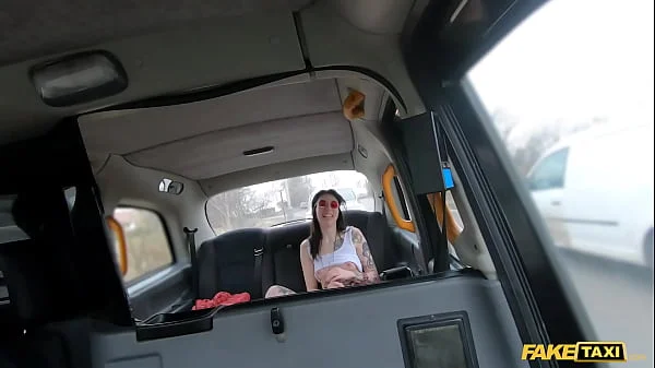 Fake Taxi Hippy chick gets a big dick deep inside her pussy