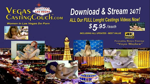 Cute BIG Tits 24yr Vegas New Model - First Video Casting Ever- POV Solo Masturbates -Deep Throat Sucking - Doggy Fucking Bound Vibrated to Orgasm