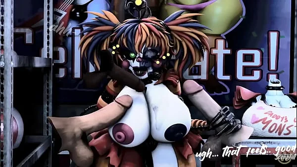 Fnaf Scrap.B Foursome w/Blowjob