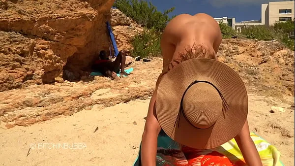 Giving a stranger a nice view while i do my nude Yoga
