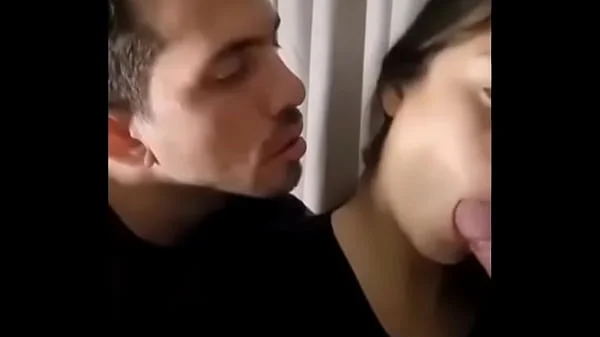 Wife sucks dick in front of cuckold husband