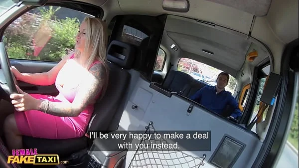 Female Fake Taxi Big breasted Blonde MILF is happy to take a big cock as payment for taxi ride