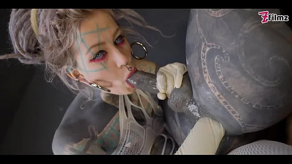 TRANNY ANAL stretching by TATTOOED dominatrix - ASS fisting FEMDOM couple (goth, punk, alt porn) ZF163