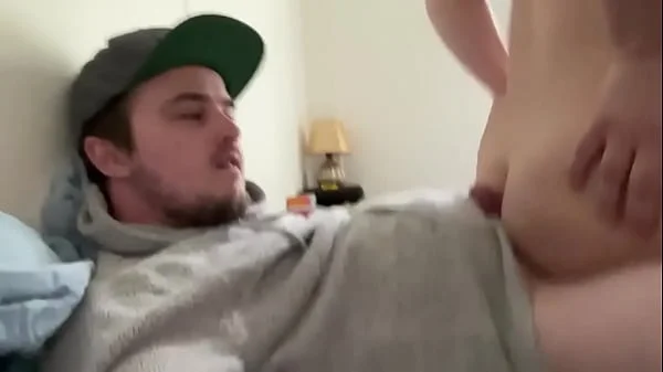 Assjob makes him cum in his own mouth!