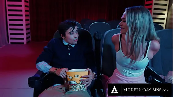 MODERN-DAY SINS - Pervy Teens Have PUBLIC SEX In Movie Theatre And GET CAUGHT! With Athena Faris